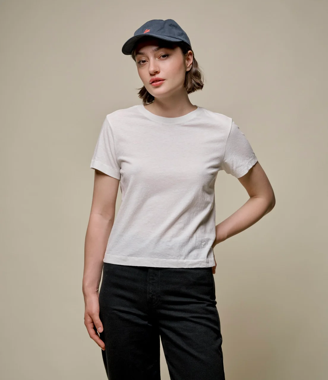 Cropped Cotton-Hemp Women's T-Shirt, All Plant-Based