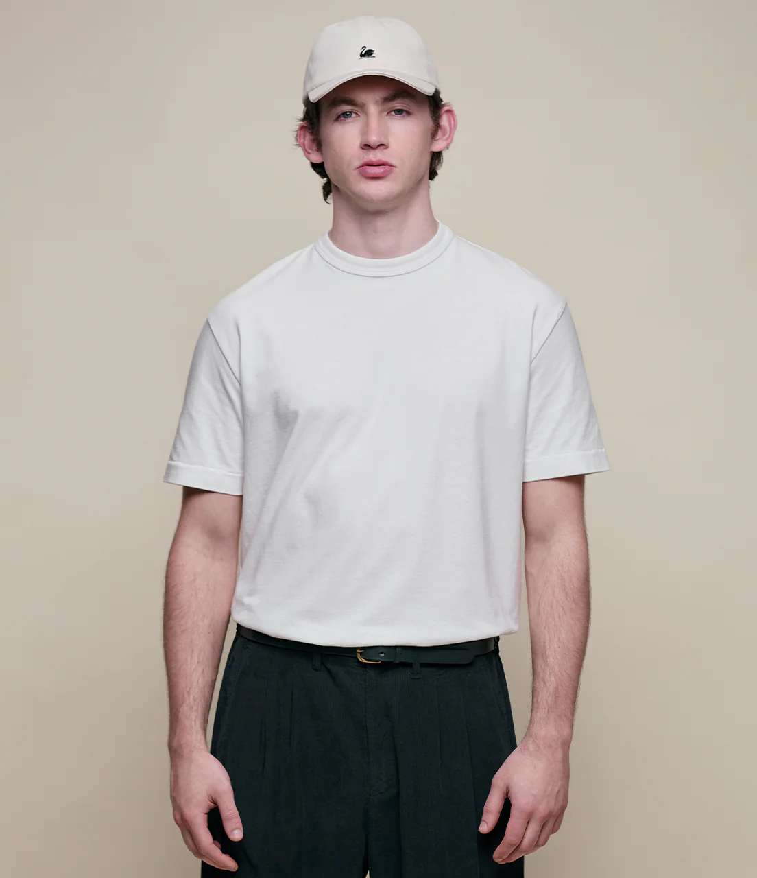 Sturdy Boxy Fit Giza Cotton-Hemp T-Shirt